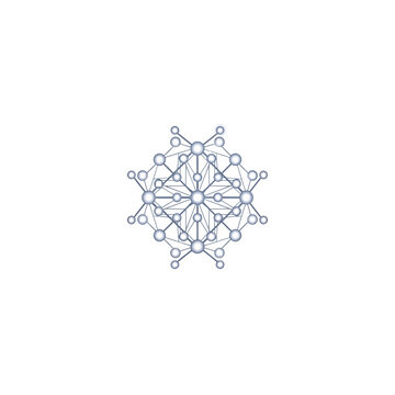 Complex geometric neural network grid for technology data.