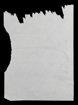 Torn Paper Poster Remain Isolated on Black Background