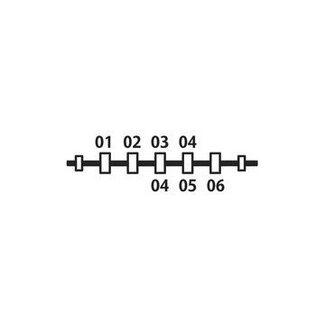 Complex numerical timeline with overlapping task indicators.
