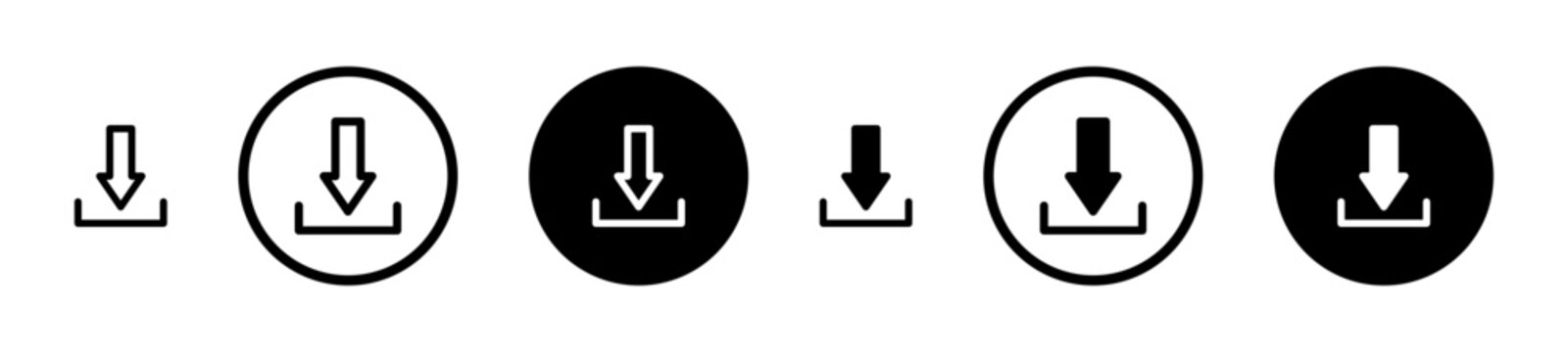 Download icon filled flat and line versions