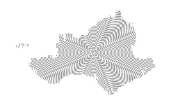 Chad Abstract Modern Flat Geometric Area Illustration Clipart Sign Silhouette Shape Stroke White Stylized Boundary Nation