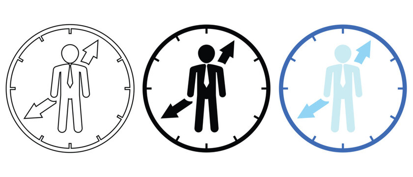 Outline icons with blue and pink stripes eraser download house headphones chess king bottle.
