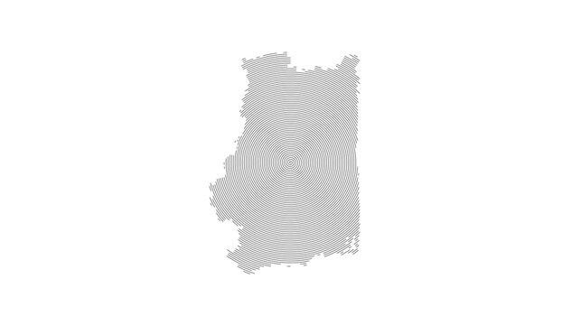 Haiti Vector Area Graphic Outline Infographic Continuous Shape Silhouette Twirl Grey Pattern Isolated Geometric Geography Monochrome