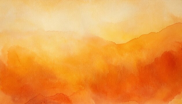warm orange and amber watercolor wash on textured paper with soft bleeding edges and glowing gradient abstract flow evoking warmth and calm