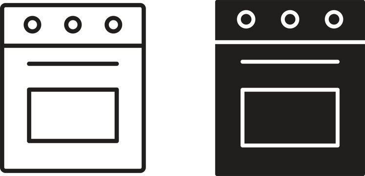 Oven icon collection. Minimal icon and symbol
