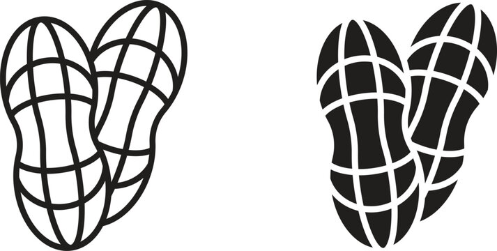 Peanut icon collection. Minimal icon and symbol