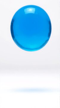 Extreme macro slow motion, a perfectly translucent, incredibly squishy bright red gummy candy bouncing flawlessly on a pure white minimalist studio surface, highly satisfying soft physics, 4k.