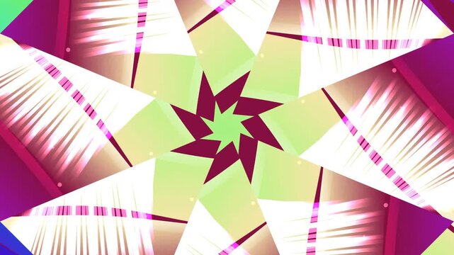 Vibrant geometric shapes form a colorful abstract pattern on a digital canvas