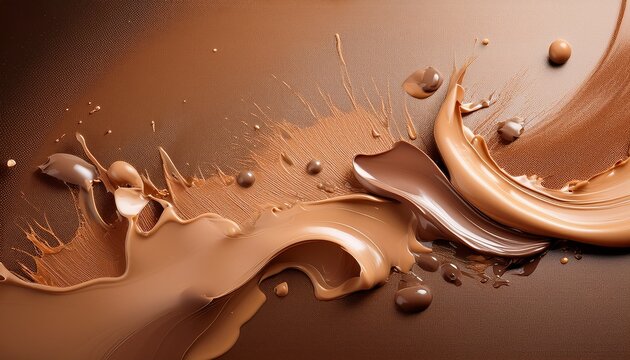 a brown and tan background with a splash of color