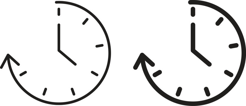 Uptime and downtime icon collection. Minimal icon and symbol