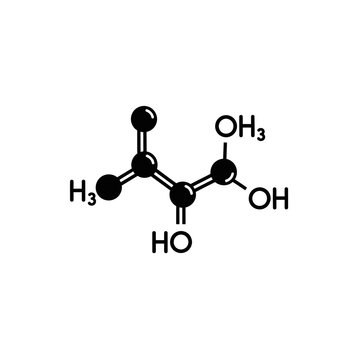 Chemical Molecular Structure with Halftone Dot Pattern Style