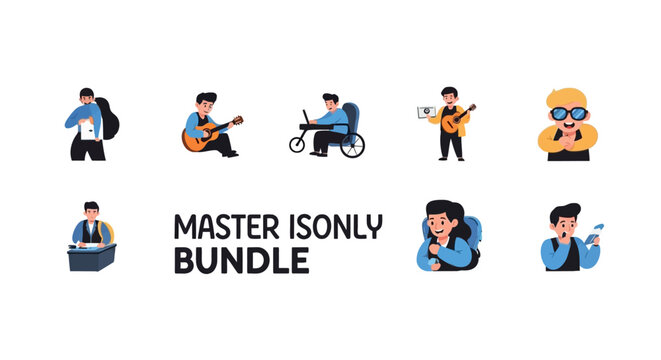 People icons with various professions.