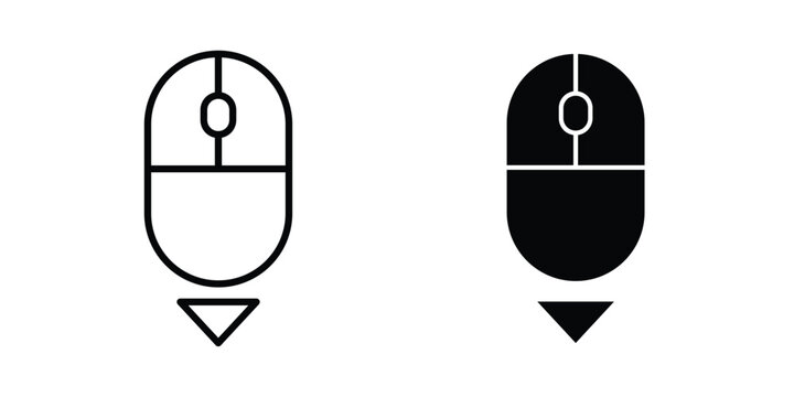 Scroll down computer mouse icon
