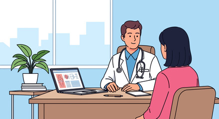 Fototapeta premium Doctor Consultation with Patient Medical Check-up and Health Advice