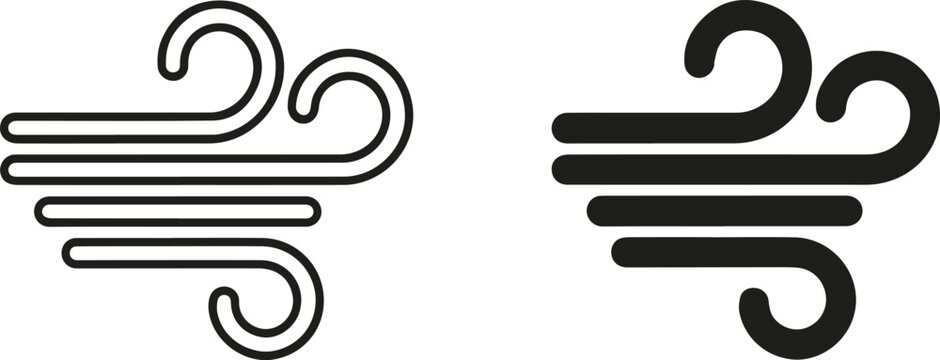 Wind icon vector pictogram pack. icon vector template