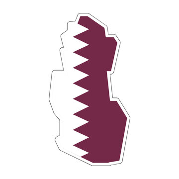 Qatar Country Map Icon