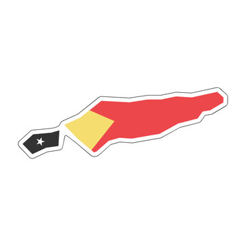 East Timor Country Map Icon