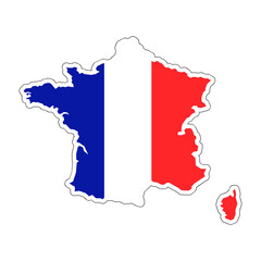 Fototapeta premium France Country Map Icon