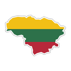 Obraz premium Lithuania Country Map Icon