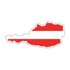 Obraz premium Austria Country Map Icon
