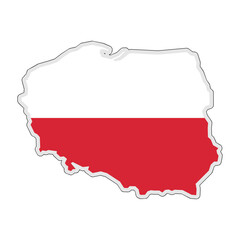 Fototapeta premium Poland Country Map Icon