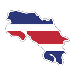 Obraz premium Costa Rica Country Map Icon