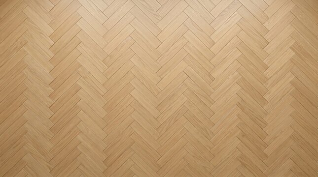 Engineered oak herringbone parquet, clean tight joints, natural warm tone, uniform satin lacquer finish
