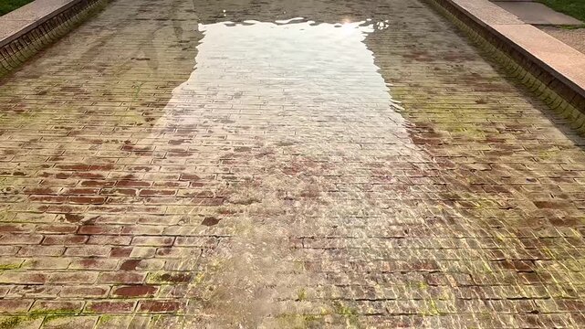 footage of the Sforzesco Castle in Milan Italy IT