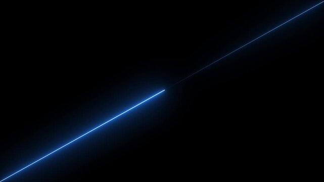 Diagonal glowing neon line on black background abstract background bright celebration.4k vedio 