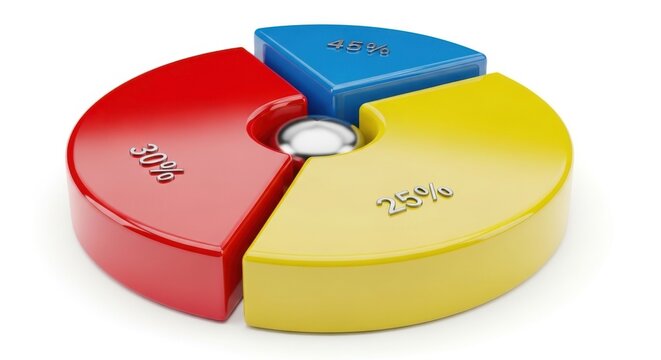 Colorful pie chart, business infographic, data visualization, statistics