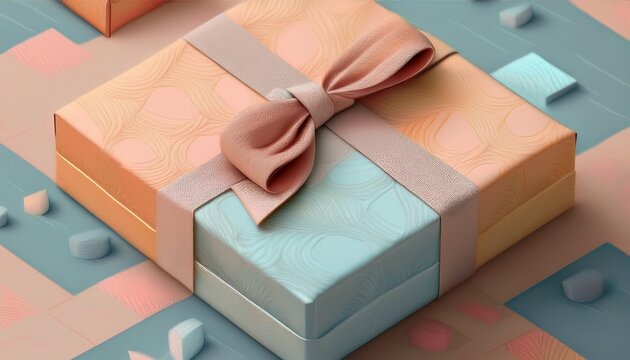 subtle textured gift box pattern pastel colors design modern wrapping