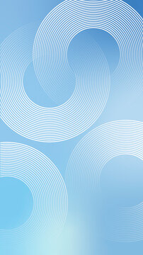 Abstract circles on blue gradient mobile wallpaper