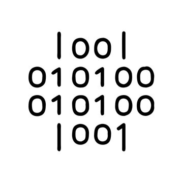 Binary code pattern representing data, computer science, and digital information technology