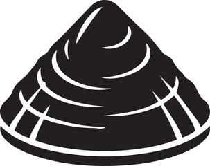 Conical Asian hat icon simple black silhouette for travel and cultural themes isolated on white background © Laiba