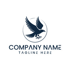 Fototapeta premium Modern bird logo vector design with abstract bird icon symbol for business brand identity