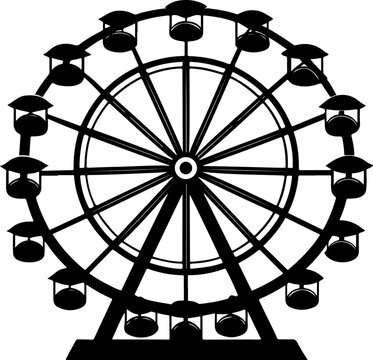 Vintage Ferris wheel silhouette