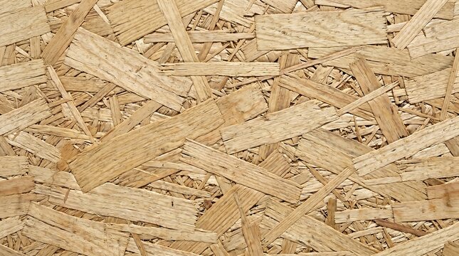 Oriented strand board, perpendicular chip layers, rough uncoated surface, construction panel aesthetic