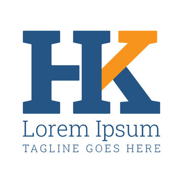 HK Logo Letter Logo Design Template