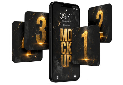 Social Media Post Screen Phone Mockup