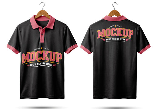 T Shirt Polo Mockup On Hanger