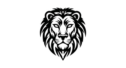 Obraz premium Majestic Lion Head Emblem - Powerful Animal Symbol