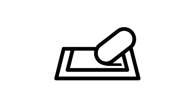Eraser Removing Mark From Surface Icon