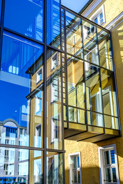 typical windows of an office building