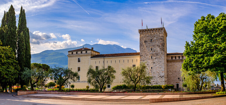 famous old town of Riva del Garda - italy