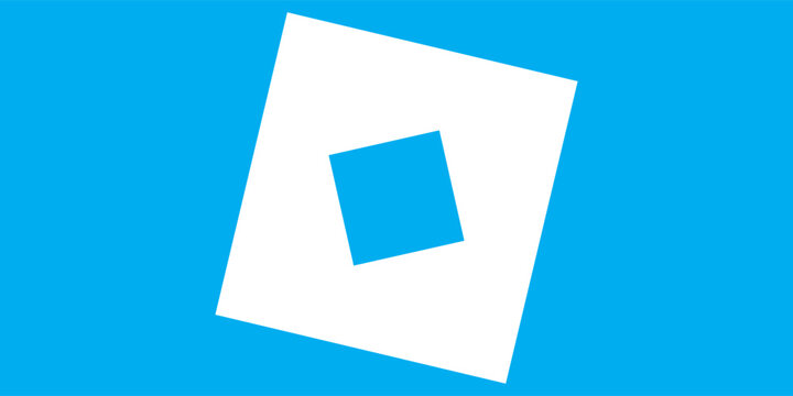 Roblox Logo on Wooden Floor Against Wall, Roblox Logo Icon Spotlighted on Black Background, ROBLOX logo editorial illustrative.