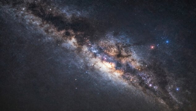 Magnificent view of the Milky Way, a barred spiral galaxy, during a clear dark night