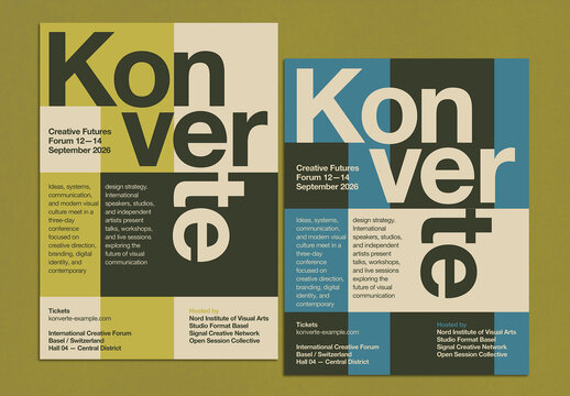 Experimental Swiss Typography Poster Layout