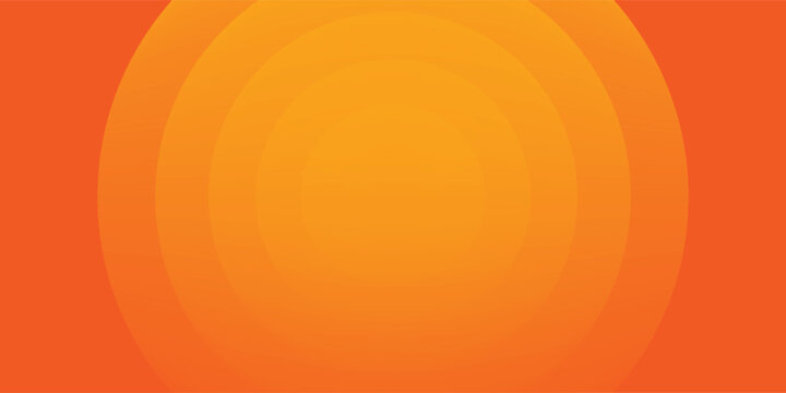 Bright vector background with concentric circles in yellow to orange gradient, radiating from the center like a sunburst for a warm, energetic, and eye-catching effect.