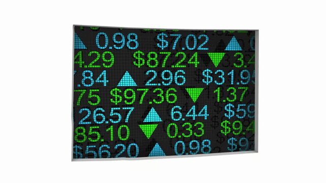 Colorado CO State Map Stock Market 401K Investment Pension Financial Outlook 3d Animation