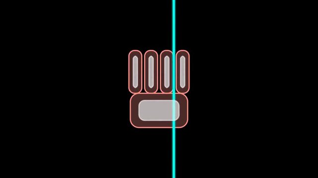 As the beam passes over the hand, the soft tissue (low density) allows most X-rays to pass through, while the bones (high calcium content) absorb them